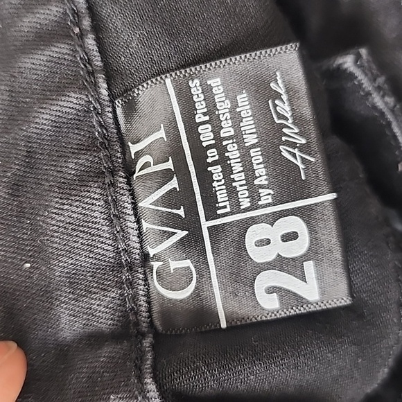 Black Grungecore Thrashed skinny jeans for men - Picture 6 of 8